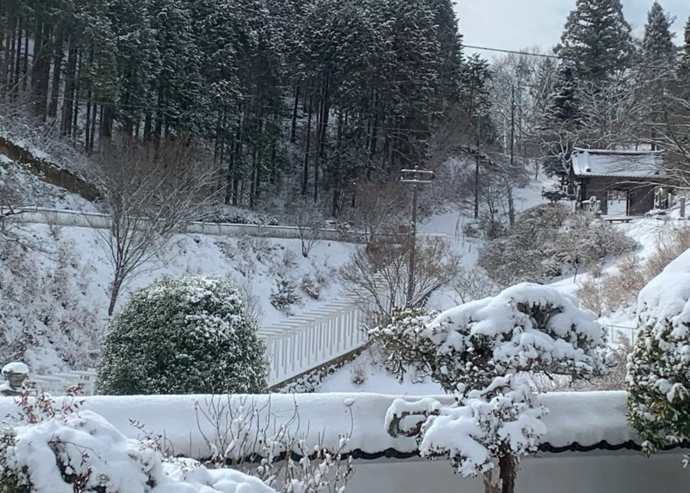 雪景色 済渡寺 冬